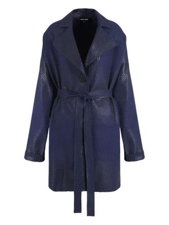 Giorgio Armani Cappotto con cintura - Blu