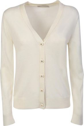 Tory Burch Simone Cardigan - Dames - Vesten - Wit - S - Wol - Truien & Vesten