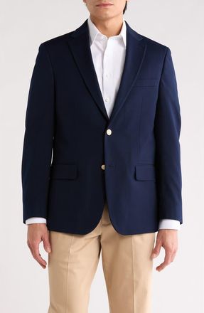 Tommy Hilfiger Two Button Notch Lapel Woven Sport Coat in Navy Twill at Nordstrom Rack, Size 44Regular