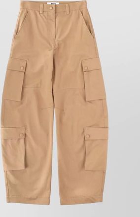 Msgm straight leg cargo trousers with belt loops