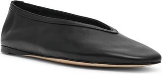 Steve Madden Leni Flat in Black Leather at Nordstrom, Size 7.5