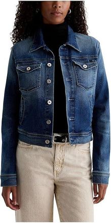 AG - Adriano Goldschmied Robyn Fitted Denim Jacket Womens Vest 9 Years Enchantment : MD (US 6-8), Cotton/Denim/Elastane