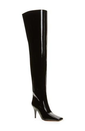Stella McCartney Square Toe Over the Knee Boot in Black at Nordstrom Rack, Size 7.5Us / 37.5Eu