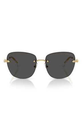 Swarovski 58mm Gradient Square Sunglasses in Gold /Dark Grey at Nordstrom