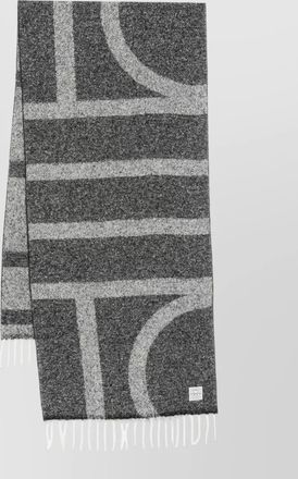 Toteme fringed monogram scarf