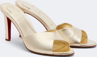 Christian Louboutin Fanny metallic leather mules