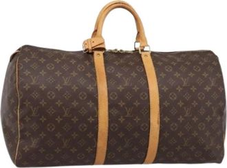 Louis Vuitton Pre-owned Vintage Boston Bag - Dames - Vintage Weekendtas - Bruin - ONE Size - Leer - Vintage