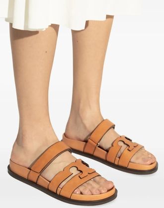 Tory Burch Tory Burch Womens Ines Sport Slide - Tan Leather - Size EU 37