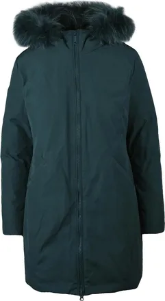 Bomboogie Forest Green Fitted Polyester-Blend Parka