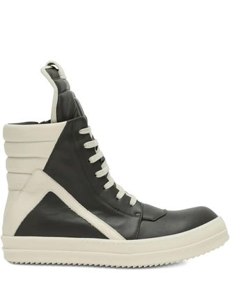 Rick Owens Geobasket leather boots - Black