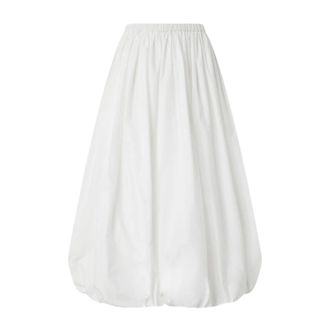 Pinko White Elastic Waist Skirt