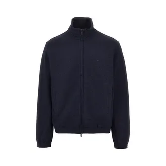 Emporio Armani Piquet jersey full-zip sweatshirt Man XXL