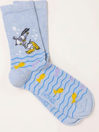 Fat Face FatFace Blue Snorkeling Snoopy Socks