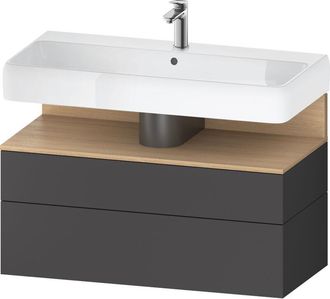 Duravit Duravit - Qatego Mueble Bajo Lavabo, 1 Extra&iacute;ble Y 1 Caj&oacute;n