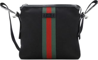 Gucci Web Messenger Bag Techno Canvas Medium crossbody bag - Nero