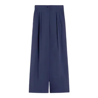 Max Mara Wide Trousers, female, Blue, Size: XS Wide Trousers
