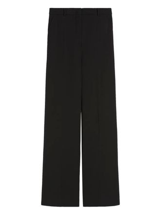 Max Mara concealed-fastening trousers - women - Virgin Wool - 38 - Black
