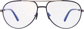 Tom Ford Blue Light Block Pilot Mens Eyeglasses FT5829-B 001 57
