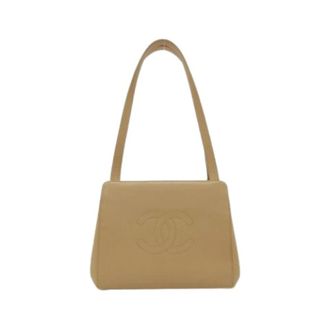 Chanel Pre-owned Shoulder Bags, female, Beige, Size: ONE SIZE Pre-owned Vintage Shoulder Bag