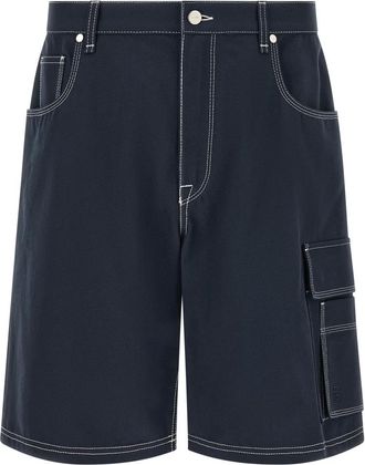 Fendi Korte Broeken, Heren, Blauw, L, Katoen, Bermuda shorts