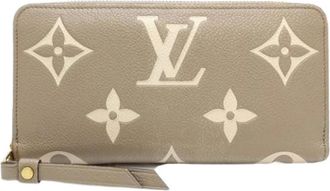 Louis Vuitton Pre-owned Long wallet (bi-fold) - Dames - Vintage Clutch - Beige - ONE Size - Leer - Vintage