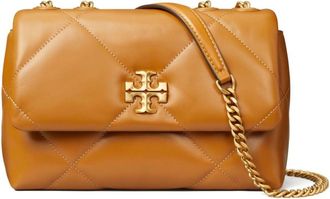 Tory Burch small Kira diamond-quilted convertible shoulder bag - women - Nappa Leather - One Size - Brown