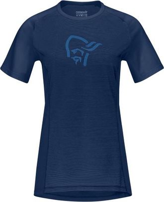 Norr&oslash;na Fj&oslash;r&aring; Wool T-Shirt Velotrikot f&uuml;r Damen | blau