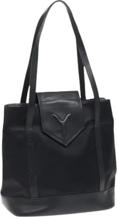 Saint Laurent Pre-owned Tote Bags, female, Black, Size: ONE SIZE Pre-owned Vintage Nylon Tote