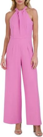 Julia Jordan Halter Neck Wide Leg Jumpsuit in Pink Orchid at Nordstrom Rack, Size 10