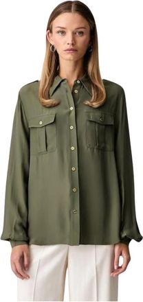Marciano Nori LS Pockets Shirt - Dames - Overhemden - Groen - M - Overhemden