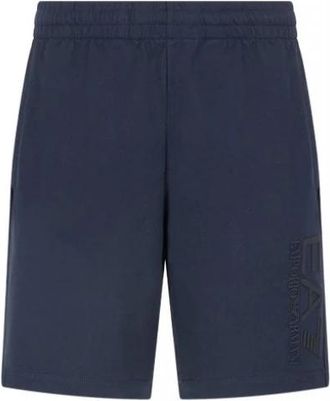Emporio Armani Visibility Katoenen Bermuda Shorts - Heren - Korte Broeken - Blauw - XL - Katoen - Korte Broeken