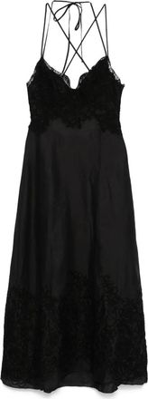 Ermanno Scervino Abito con dettaglio in pizzo - Nero