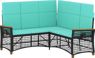 vidaXL Conjunto De Sof&aacute; Reclinable De Jard&iacute;n 5-n&uacute;mero De Plazas Vidaxl