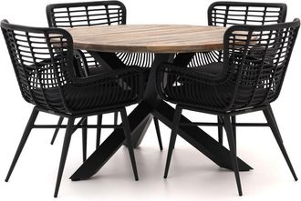 Intenso Furniture Intenso Asti/Rough-Y &Oslash;120cm dining tuinset 5-delig
