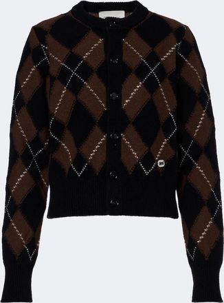 Ami Cardigan in lana vergine a rombi