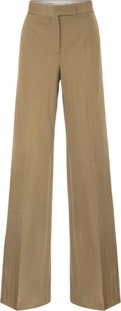 Max Mara Mxmoliato Hose mit weitem Bein aus reiner Baumwolle