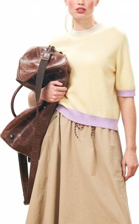 JUMPER 1234 Many Contrast T-Shirt In Sorbet Lace Lavendula