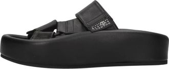 Maison Margiela Webbing Slip-On Platform Sandalen - Dames - Sandalen - Zwart - 41 EU - Leer - Schoenen