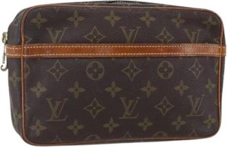 Louis Vuitton Pre-owned Clutches, female, Brown, Size: ONE SIZE Pre-owned Vintage Canvas Clutch