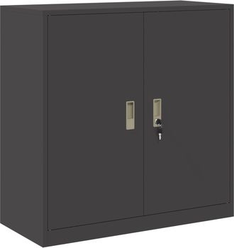 vidaXL Armario De Almacenamiento Negro 90 X 40 X 90 Cm Acero Vidaxl