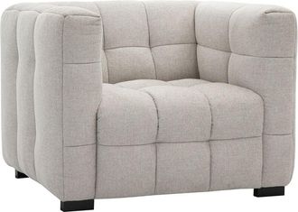 Miliboo Sill&oacute;n De Dise&ntilde;o En Tela Efecto Terciopelo Texturizado Beige Corto