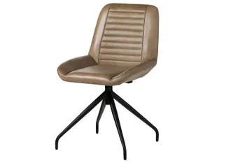 Massivmoebel24 Iron Label 609 Sedia In Vera Pelle - Blu 49x56x83