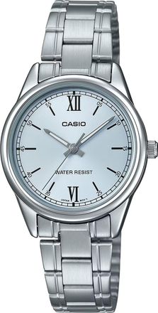 Casio Womens Silver Analog Watch with Blue Dial - LTP-V005D-2B3UDF