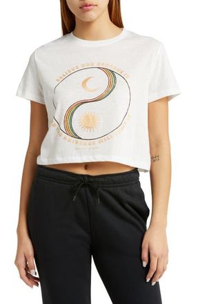 Spiritual Gangster Believe Crop Graphic Tee in Stone at Nordstrom, Size X-Large