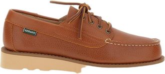 Sebago Brown-Mocha Askookfield Tumb Leather Hand-Sewn Loafers
