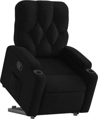 vidaXL Sill&oacute;n Reclinable Elevable Tela Negro Vidaxl