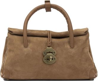 Zanellato Dotta Su&egrave;de Handtas - Dames - Handtassen - Bruin - ONE Size - Su&egrave;de - Tassen