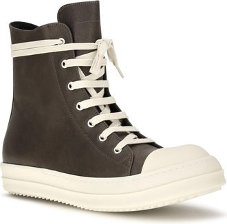 Rick Owens Mens Tower Sneaks Leather Sneakers 3911