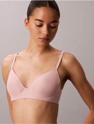 Calvin Klein Womens Perfectly Fit Ultralight Lightly Lined Wirefree Bra - Pink - 32B
