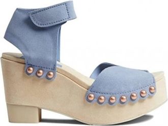 Pedro Garcia Sandalen - Dames - Sleehakken - Blauw - 40 EU - Leer - Schoenen